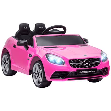 Voiture électrique enfant mercedes slc 300 6 v 5 km/h max. Télécommande effets sonores lumineux Blanc+Noir+Rose+Rouge 13 - vertbaudet enfant 