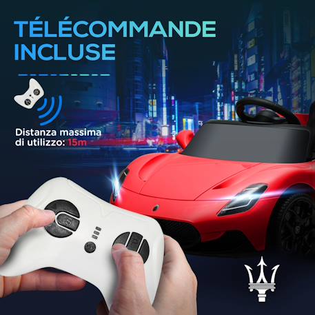 Voiture électrique enfant maserati mc 20 cielo 12v 5 km/h max. Télécommande nombreux effets Rouge 6 - vertbaudet enfant 