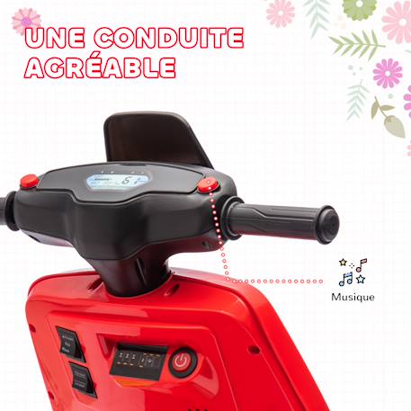 Scooter électrique enfant - moto enfant 6v 25w 2 vitesses 1,5-3 km/h max. - effets sonores lumineux Rouge+Vert 4 - vertbaudet enfant 