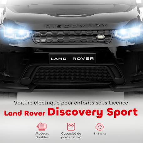 Voiture électrique enfant land rover discovery sport - 12v, 5km/h max. - nombreux effets - télécommande Blanc+Noir 8 - vertbaudet enfant 