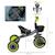 Tricycle enfant multi-équipé garde-boue sonnette panier pédales antidérapantes siège réglable avec dossier Blanc+Bleu+Noir+Rose+Vert 15 - vertbaudet enfant 