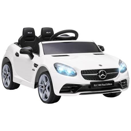 Voiture électrique enfant mercedes slc 300 6 v 5 km/h max. Télécommande effets sonores lumineux Blanc+Noir+Rose+Rouge 1 - vertbaudet enfant 