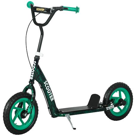 Trottinette patinette enfant roues 30 cm guidon réglable poignée frein et béquille acier Bleu+Rouge+Vert 11 - vertbaudet enfant 