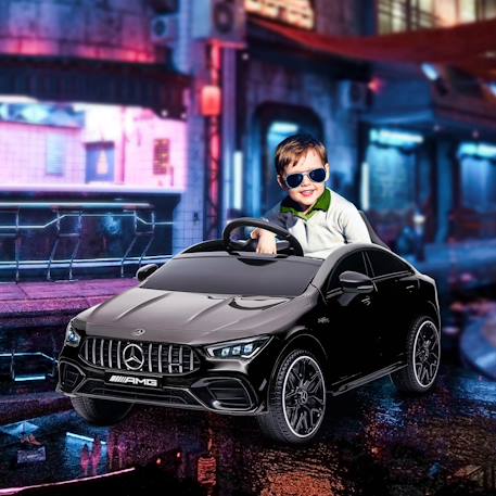 Voiture électrique enfant mercedes cla 45s amg - 12v, 5km/h max. - télécommande - nombreux effets Noir 2 - vertbaudet enfant 