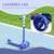 Trottinette enfant trottinette 3 roues lumineuses led hauteur guidon réglable frein à friction arrière Bleu 6 - vertbaudet enfant 