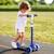 Trottinette enfant trottinette 3 roues lumineuses led hauteur guidon réglable frein à friction arrière Bleu 2 - vertbaudet enfant 