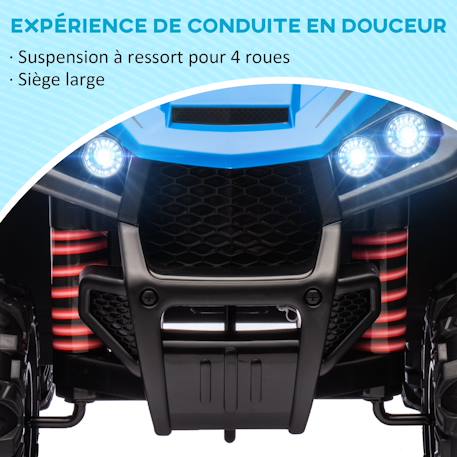 Quad électrique enfant 2 moteurs 12v 5 km/h max. Marche av ar nombreux effets Blanc+Bleu 12 - vertbaudet enfant 