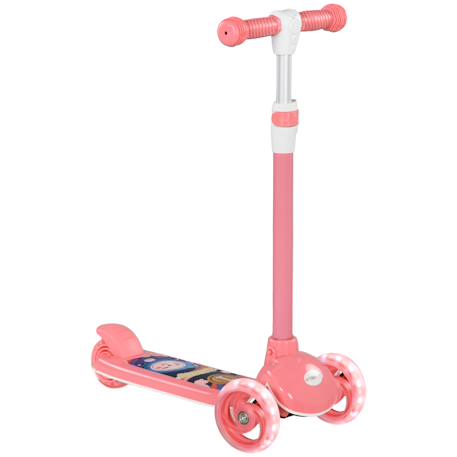 Trottinette enfant trottinette 3 roues lumineuses led hauteur guidon réglable frein à friction arrière Bleu+Rose 7 - vertbaudet enfant 