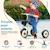 Tricycle enfant multi-équipé garde-boue sonnette panier pédales antidérapantes siège réglable avec dossier Blanc+Bleu+Rose+Vert 4 - vertbaudet enfant 