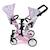 Poussette double pour poupées linus duo flowers Rose 6 - vertbaudet enfant 