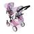 Poussette double pour poupées linus duo flowers Rose 4 - vertbaudet enfant 