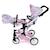 Poussette double pour poupées linus duo flowers Rose 5 - vertbaudet enfant 