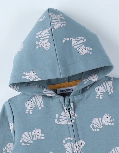 Sweat à capuche molleton Bleu 6 - vertbaudet enfant 