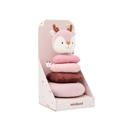 Anneau empilable en forme de cerf pour bébé Rose 1 - vertbaudet enfant 