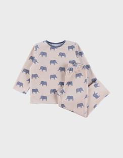 Pyjama en velours éléphant  - vertbaudet enfant