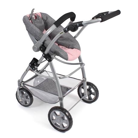 La poussette combinée pour poupée 3 en 1 emotion 'all in' - coloris 15 Gris et rose 5 - vertbaudet enfant 