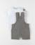 Ensemble salopette avec t-shirt coton Blanc 1 - vertbaudet enfant 