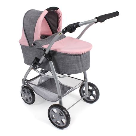 La poussette combinée pour poupée 3 en 1 emotion 'all in' - coloris 15 Gris et rose 3 - vertbaudet enfant 
