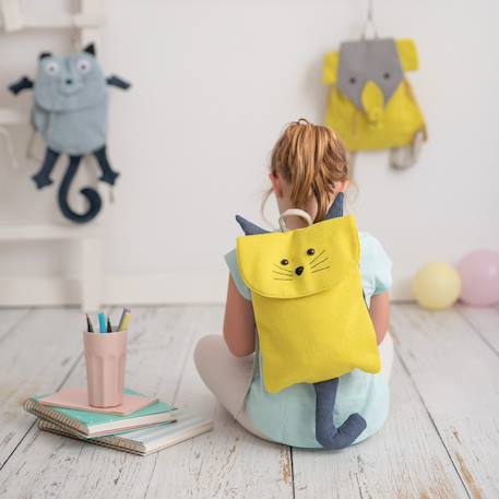 Sac à dos louveteau enfant Yellow and blue 2 - vertbaudet enfant 