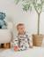 Pyjama en velours éléphant Beige 2 - vertbaudet enfant 