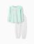 Pyjama en velours brillant dans le noir Vert clair 2 - vertbaudet enfant 