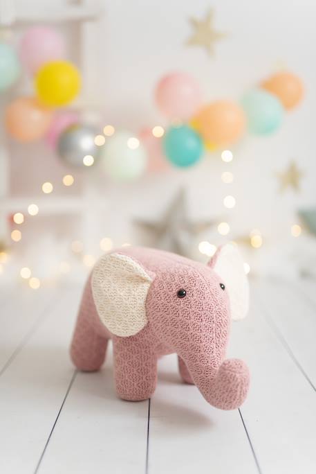 Peluche éléphant mini en coton Pink 3 - vertbaudet enfant 