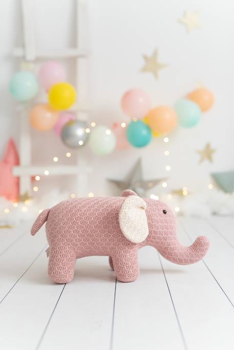 Peluche éléphant mini en coton Pink 4 - vertbaudet enfant 