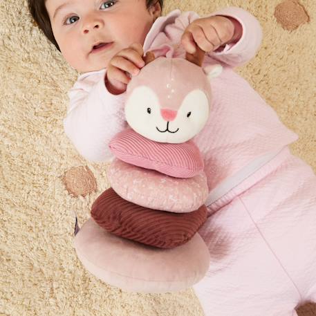 Anneau empilable en forme de cerf pour bébé Rose 3 - vertbaudet enfant 