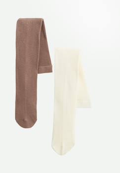 Lot de 2 paires de collants enfant matcha  - vertbaudet enfant