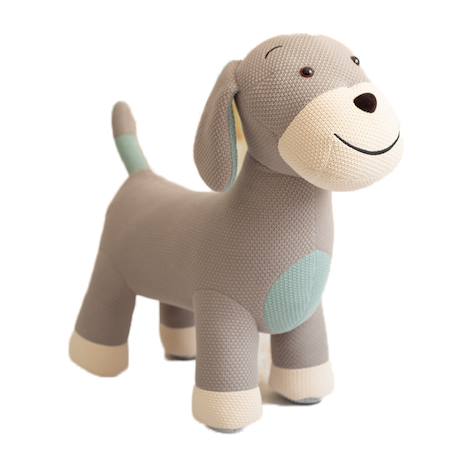 Grand peluche siège d’appoint chien cocker Gris clair et bleu 1 - vertbaudet enfant 