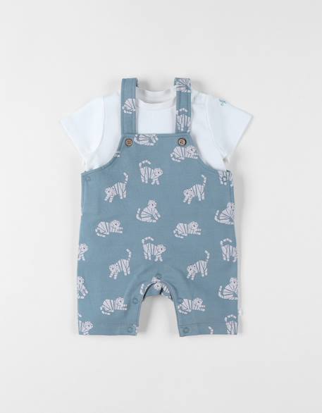Ensemble salopette avec t-shirt molleton Blanc 5 - vertbaudet enfant 