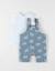 Ensemble salopette avec t-shirt molleton Blanc 1 - vertbaudet enfant 