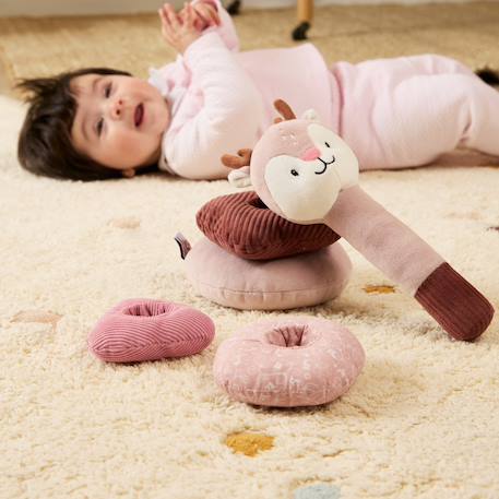 Anneau empilable en forme de cerf pour bébé Rose 4 - vertbaudet enfant 
