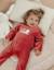 Pyjama bébé en velours brodé escargot Rouge 2 - vertbaudet enfant 