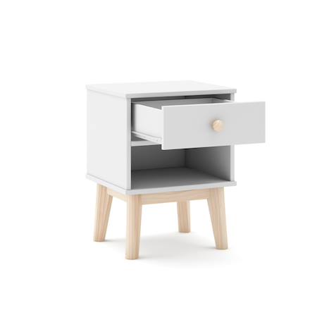 Chevet enfant 1 tiroir - gamme simon Blanc 6 - vertbaudet enfant 