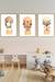 Lot 3 cadres muraux enfant zèbre + ours + cerf Multi coloured 2 - vertbaudet enfant 