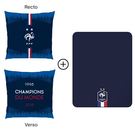 Garçon-Vêtements de sport-Football-Ensemble plaid et coussin, fff champions
