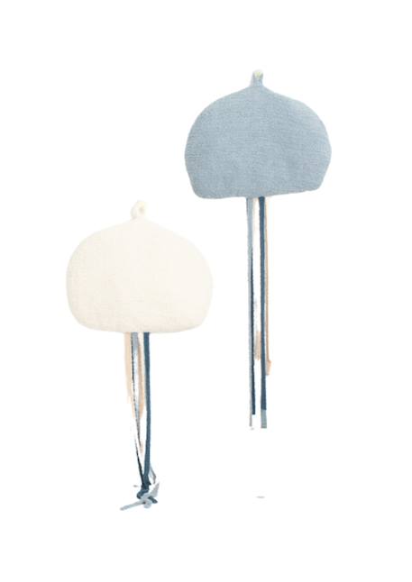 Décoration murale 2 méduses tissu doux White and blue 1 - vertbaudet enfant 