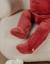 Pyjama bébé en velours brodé escargot Rouge 3 - vertbaudet enfant 
