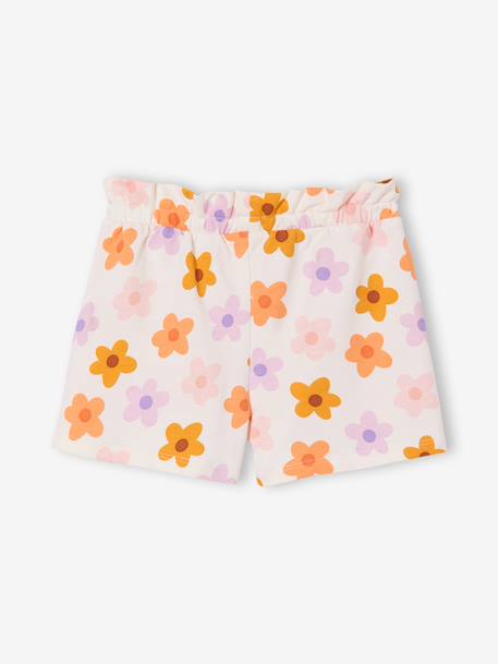Lot de 2 shorts fille molleton léger mandarine+marine+vert d'eau 12 - vertbaudet enfant 