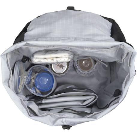 Sac à dos à langer en polyester recyclé gris outdoor green label Noir 3 - vertbaudet enfant 