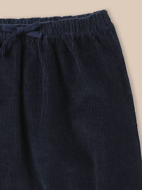 Pantalon sarouel en velours bébé Beige+Marine 6 - vertbaudet enfant 