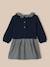 Robe bébé bi-matière Carreaux marine 2 - vertbaudet enfant 