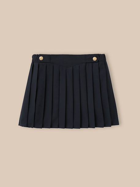 Jupe plissée fille Marine 1 - vertbaudet enfant 