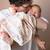 Lot de 3 langes en mousseline mix bows Rose, écru, marron 2 - vertbaudet enfant 