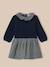 Robe bébé bi-matière Carreaux marine 1 - vertbaudet enfant 