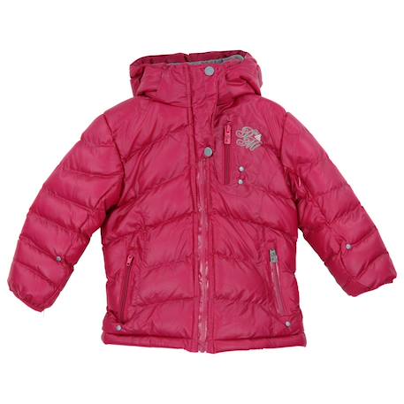Doudoune  fille gadele Fuchsia+Noir+Violet 1 - vertbaudet enfant 