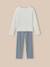 Pyjama bi-matière vichy fille Vichy bleu 6 - vertbaudet enfant 