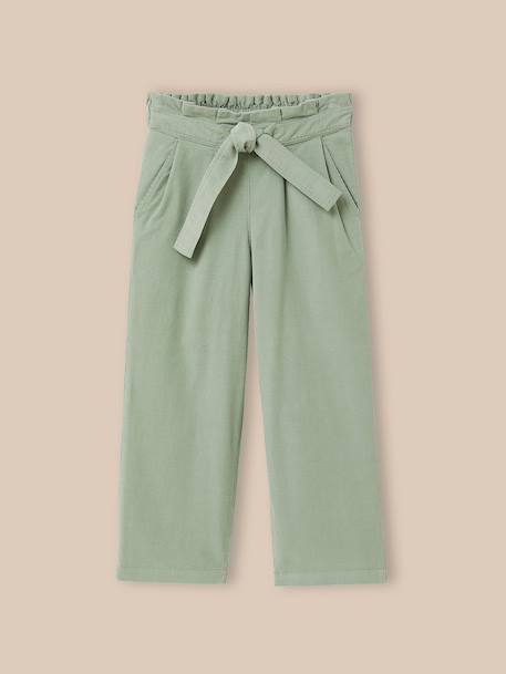 Pantalon large  en velours Kaki+Marine+Vert d'eau 5 - vertbaudet enfant 