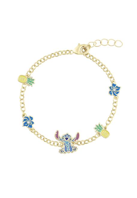 Bracelet en laiton plaqué or stitch ananas & fleur  - vertbaudet enfant